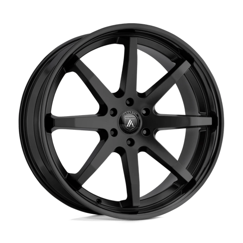 Asanti Black ABL-32 KAISER Satin Black W/ Gloss Black Lip 24x10 +30 6X135 87.1