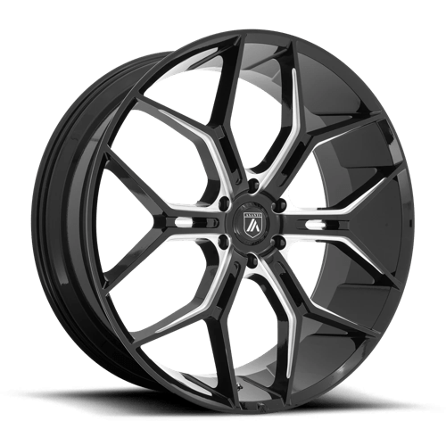 Asanti Black ABL-38 MONARCH TRUCK Gloss Black Milled 22x9.5 +38 6X139.7 100.5