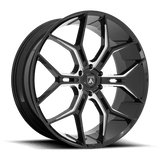 Asanti Black ABL-38 MONARCH TRUCK Gloss Black Milled 22x9.5 +38 6X139.7 100.5