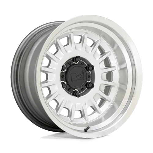 Black Rhino Hard Alloys ALISO Gloss Silver W/ Mirror Cut Face & Lip 18x9 +12 5X150 110.1