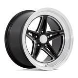 American Racing Vintage VN514 GROOVE Gloss Black W/ Diamond Cut Lip 18x8 +0 5X127 78.1