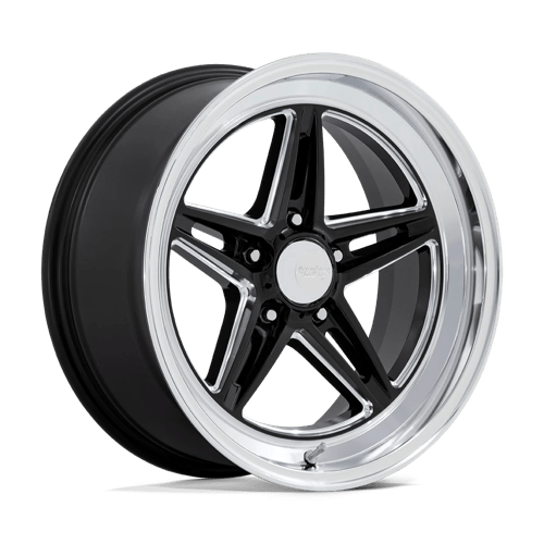American Racing Vintage VN514 GROOVE Gloss Black W/ Diamond Cut Lip 18x10 +12 5X127 78.1