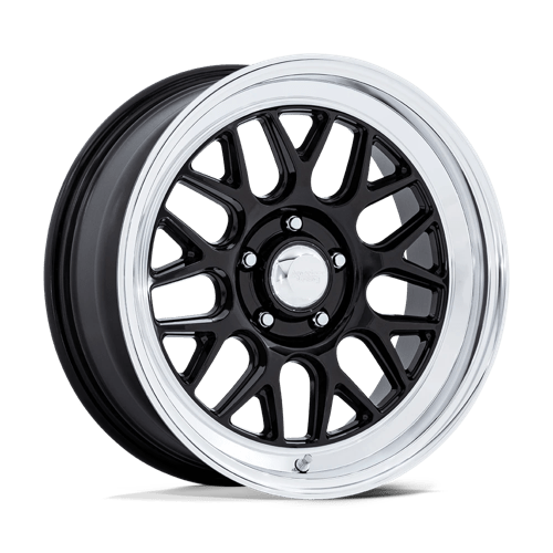 American Racing Vintage VN516 G-FORCE Gloss Black W/ Diamond Cut Lip 17x9 +24 5X114.3 72.56
