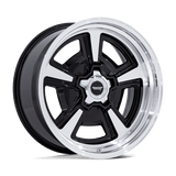 American Racing Vintage VN517 MARAUDER Gloss Black Machined W/ Diamond Cut Lip 22x9 +6 5X139.7 87.1