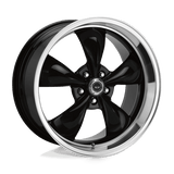 American Racing AR105 TORQ THRUST M Gloss Black W/ Machined Lip 17x8 +0 5X127 78.3