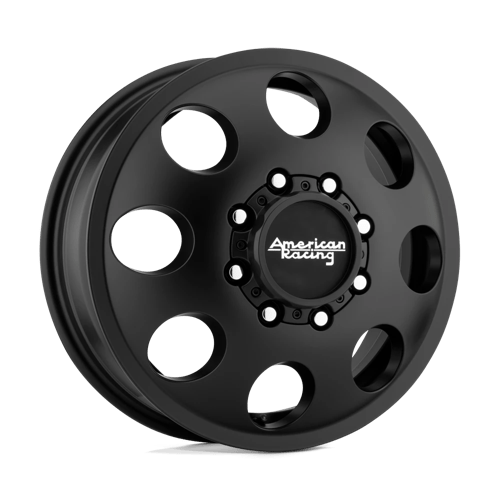 American Racing AR204 BAJA DUALLY Satin Black - Front 16x6 +111 8X170 125.5
