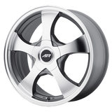 American Racing AR895 Dark Silver W/ Machined Face 14x6 +35 5X100/5X114.3 72.6