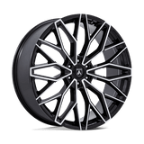 Asanti Black AB050 MOGUL 6 Gloss Black W/ Machined Face 22x9.5 +25 6X139.7 106.1