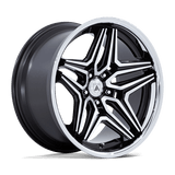 Asanti Black AB046 DUKE Gloss Black Machined 22x9 +15 5X120 74.1