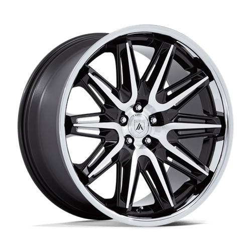 Asanti Black AB047 IMPERATOR Gloss Black Machined W/ Ss Lip 22x9 +27 5X120 72.56
