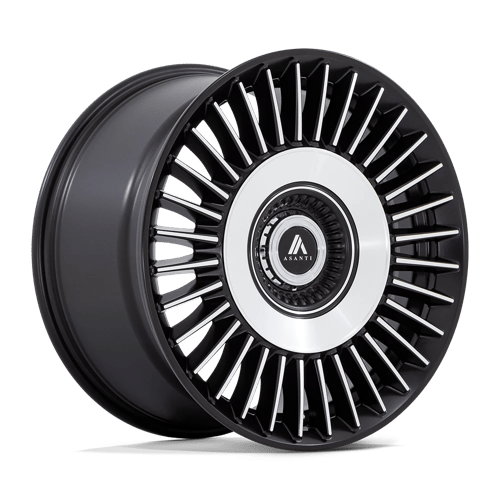 Asanti Black AB040 TIARA Satin Black Bright Mach Face 20x10.5 +40 5X112/5X114.3 72.56