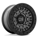 Black Rhino Hard Alloys BARRICADE Gun Black W/ Black Rock Guard 18x9 +0 6X114.3 76.1