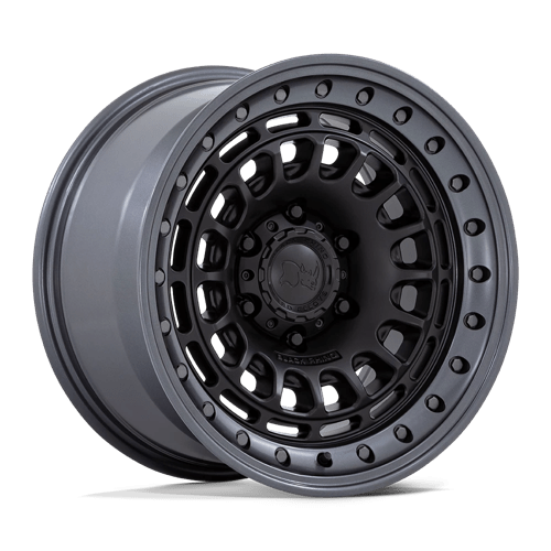 Black Rhino Hard Alloys BR014 SAHARA Matte Black W/ Gunmetal Lip 17x9 -12 5X127 71.5