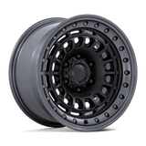 Black Rhino Hard Alloys BR014 SAHARA Matte Black W/ Gunmetal Lip 17x9 -12 5X127 71.5