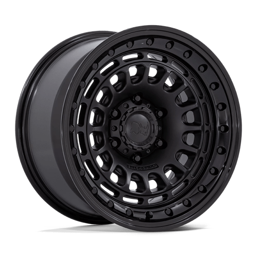 Black Rhino Hard Alloys BR014 SAHARA Matte Black W/ Gloss Black Lip 17x9 -12 6X114.3 66.06