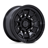Black Rhino Hard Alloys BR021 MONDO Matte Black W/ Gloss Black Lip 17x8.5 -10 6X139.7 106.1