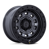 Black Rhino Hard Alloys BR023 XPLORER Matte Gunmetal W/ Black Rock Guard 17x9 +12 6X114.3 66.06