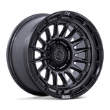 Black Rhino Hard Alloys BR025 RIVAL Matte Gunmetal W/ Matte Black Lip 17x8.5 +25 6X139.7 106.1