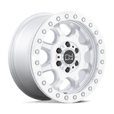 Black Rhino Hard Alloys VENTURE BEADLOCK Gloss Silver W/ Machined Face 17x8 +38 6X130 84.1