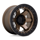 Fuel D124 BLOCK BEADLOCK Matte Bronze W/ Matte Black Ring 17x8.5 +0 6X139.7 106.1