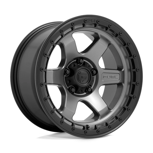 Fuel D752 BLOCK Matte Gunmetal W/ Black Ring 17x9 +01 6X139.7 106.1