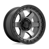 Fuel D752 BLOCK Matte Gunmetal W/ Black Ring 18x9 +01 5X127 71.5