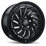 Braelin BR16 Matte Black with Gloss Black Lip 19x8.5 +35 5x114.3 67.1