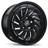 Braelin BR16 Matte Black with Gloss Black Lip 19x8.5 +45 5x112 66.5