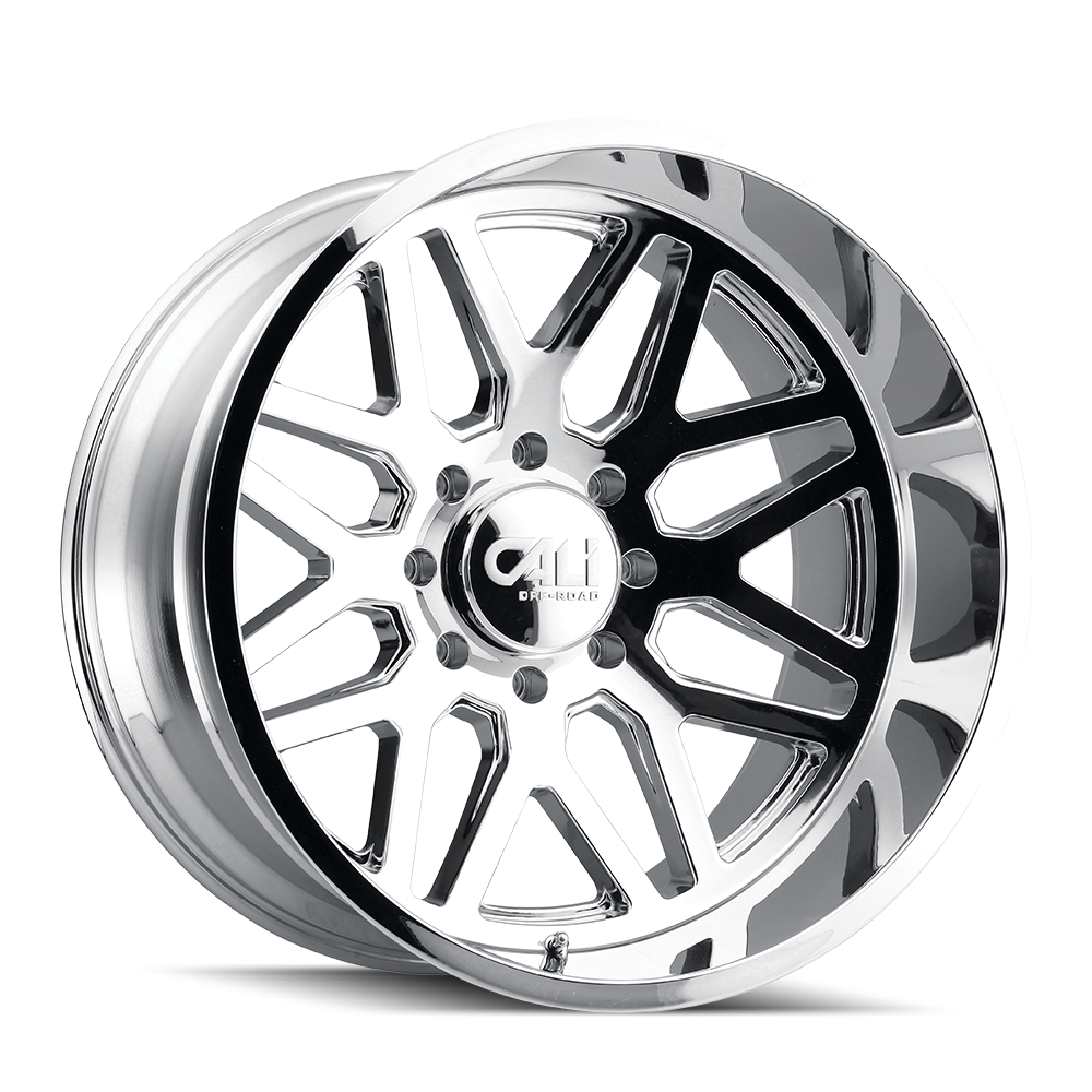 CALI OFF-ROAD INVADER Chrome 24X14 -76 6X135 87.1