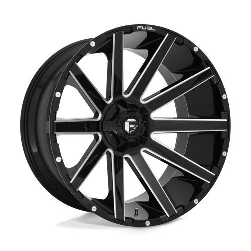 Fuel D615 CONTRA Gloss Black Milled 24x12 -44 6X135/6X139.7 106.1