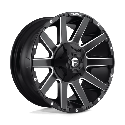 Fuel D616 CONTRA Matte Black Milled 20x9 +20 8X180 124.2