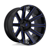 Fuel D644 CONTRA Gloss Black Blue Tinted Clear 24x14 -75 8X180 124.2