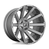 Fuel D714 CONTRA PLATINUM Brushed Gun Metal Tinted Clear 22x10 -18 8X170 125.1