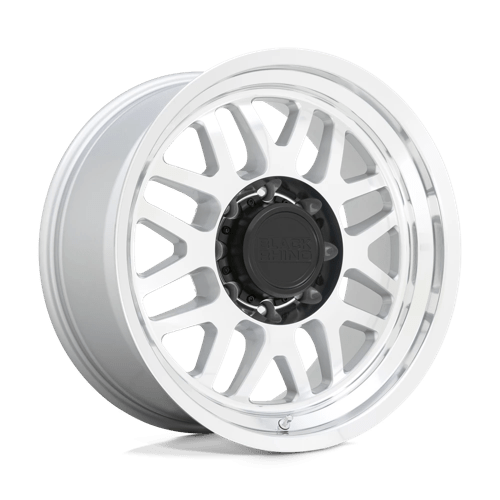 Black Rhino Hard Alloys DELTA Gloss Silver W/ Mirror Face & Lip 18x9.5 -18 8X165.1 125.1