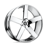 DUB S115 BALLER Chrome Plated 22x9.5 +13 5X115 87.1