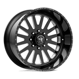 American Force AFW F20 ATOM SS Gloss Black Machined 22x12 -40 6X139.7 78.1