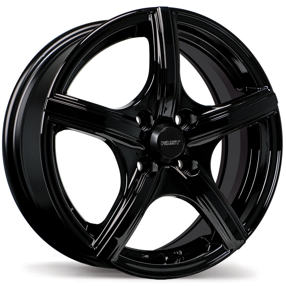 Fast Wheels Jet Gloss Black 14x5.5 +40 4x100 56.1