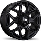 Fast HD Thunder Matte Black 17x8.0 +20 5x127 78.1
