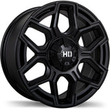Fast HD Thunder Matte Black 17x8.0 +20 6x115 72.6