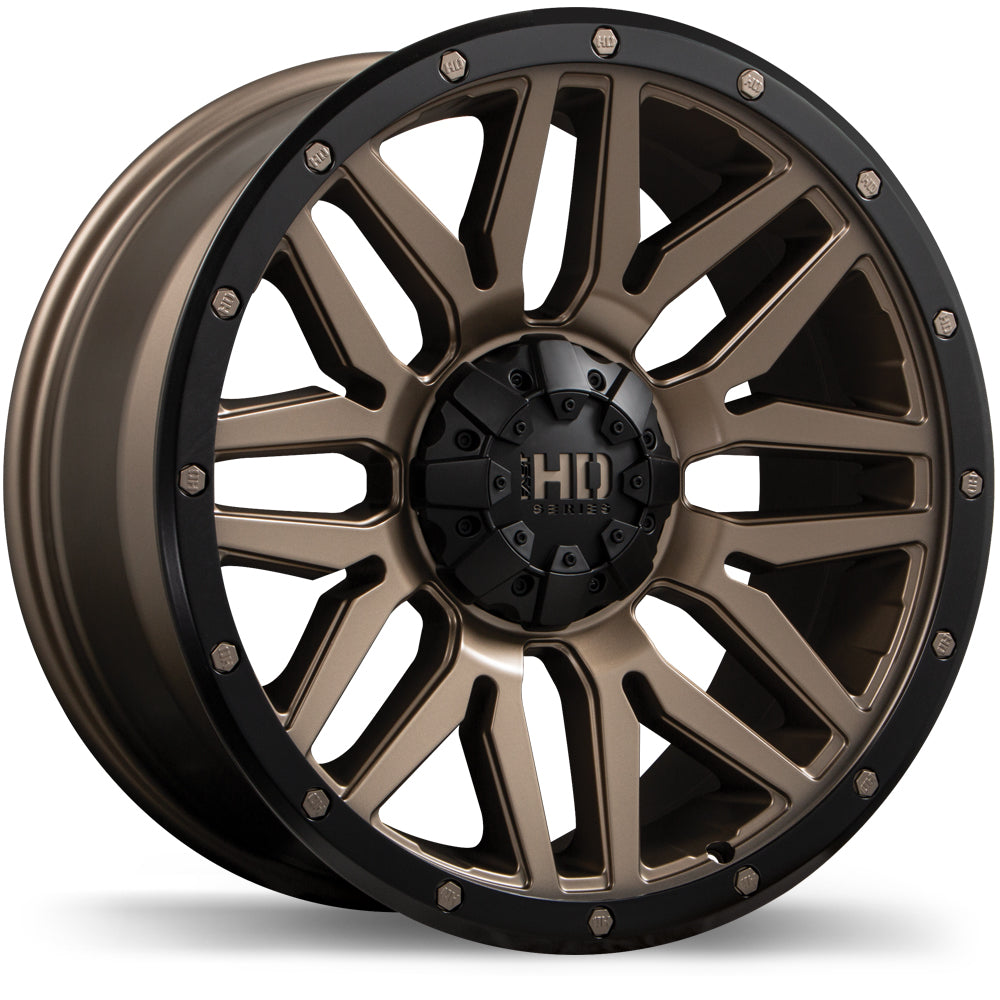 Fast HD Menace Satin Bronze with Black Trim 20x9.0 +0 6x139.7 106.1