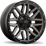 Fast HD Menace Satin Gunmetal with Black Trim 17x8.0 +0 6x139.7 106.1