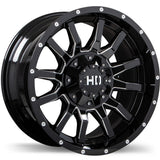 Fast HD TRAXX Gloss Black with Milled Trim 20x10.0 -15 8x180 125