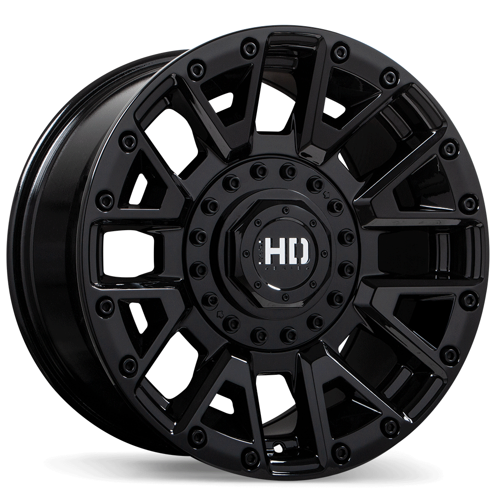 Fast HD Knuckles Gloss Black 20x10.0 +0 8x165.1 121.1