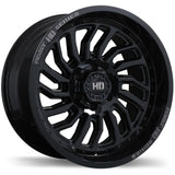 Fast HD D-STRUCT Gloss Black with Grey Milling 20x10.0 -15 6x139.7 106.1