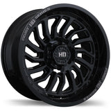 Fast HD D-STRUCT Gloss Black with Grey Milling 20x10.0 -15 6x139.7 84.2