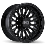 Fast HD Muramasa Gloss Black with Grey Milling 20x10.0 +0 8x180 124.4