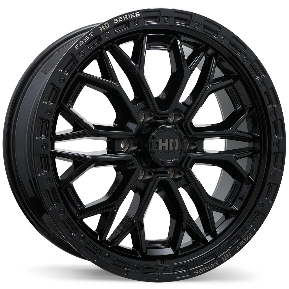 Fast HD Muramasa Gloss Black with Grey Milling 20x9.0 +30 6x139.7 84.2