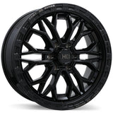 Fast HD Muramasa Gloss Black with Grey Milling 20x9.0 +30 6x139.7 84.2