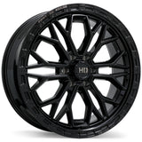 Fast HD Muramasa Gloss Black with Grey Milling 22x9.0 +26 6x139.7 78