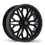 Fast HD Muramasa Gloss Black with Grey Milling 24x9.5 +28 6x139.7 93.1